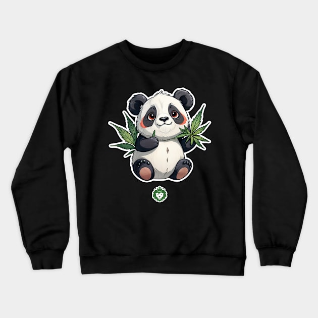 Weed cute panda Crewneck Sweatshirt by GreenKing